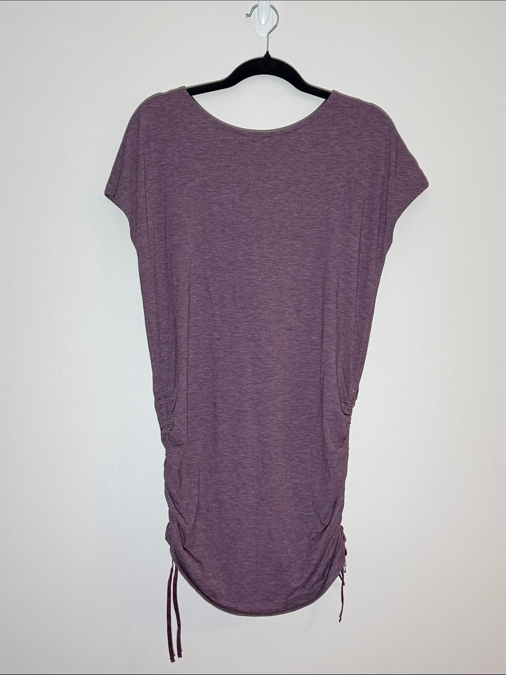 Lucy Mauve Short Sleeve Ruched-Side Tunic NWT
